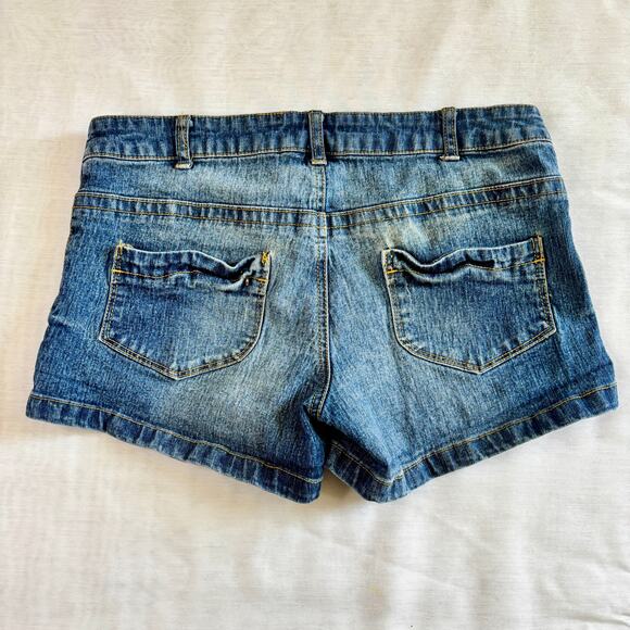 Vintage Y2K Deb Denim Jean Short Shorts Low Rise Size Size 11 Cotton Blend - Picture 9 of 14